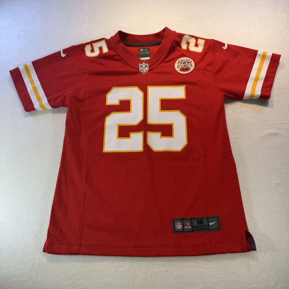 Nike Clyde Edwards-Helaire Kansas City Chiefs On Field Jersey Youth Med Red